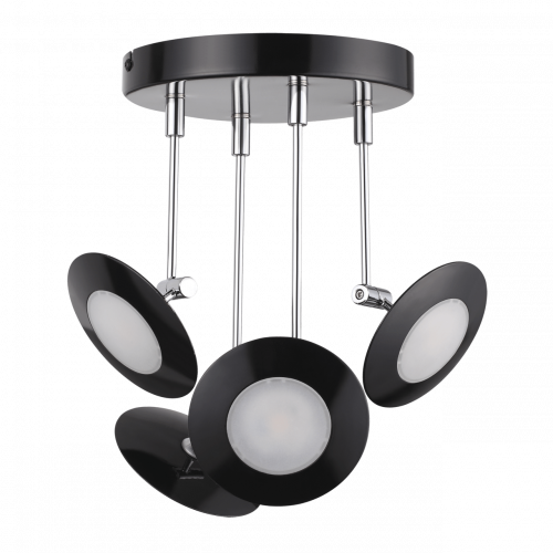 потолочная светодиодная люстра odeon light uliss 3811/28cl черная в Уфе