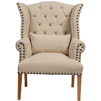 кресло quinn tufted armchair бежевое в Уфе