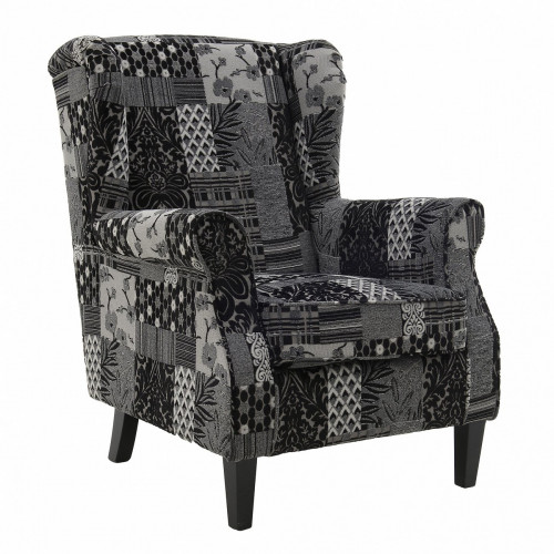 кресло black patcwork серое в Уфе
