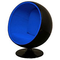 кресло eero ball chair синее с черным в Уфе