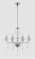 подвесная люстра crystal lux monica sp8 chrome/transparent в Уфе