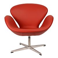 кресло arne jacobsen style swan chair красное в Уфе