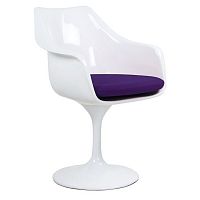 кресло tulip armchair бело-фиолетовое шерсть в Уфе